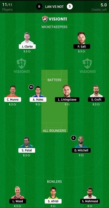 LAN vs NOR Dream11 Prediction-min