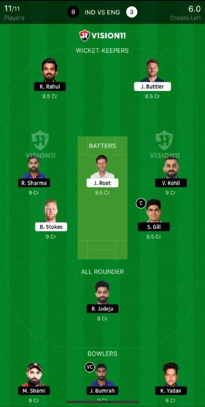 IND vs ENG Dream11 Prediction today, Match 29, Fantasy Cricket Tips, Head to Head Statistics and Pitch Report