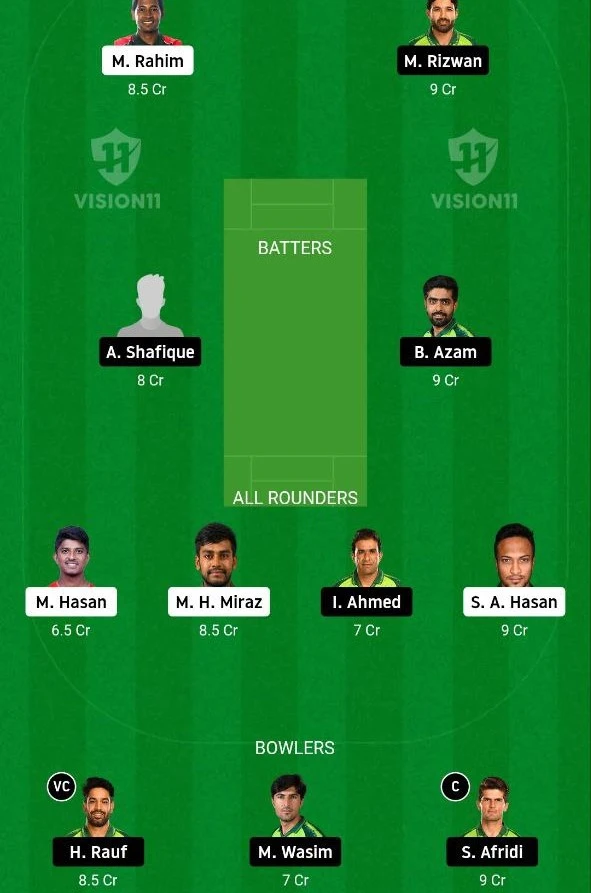 PAK vs BAN Dream11 Prediction today, Match 31, Fantasy Cricket Tips, Head to Head Statistics and Pitch Report