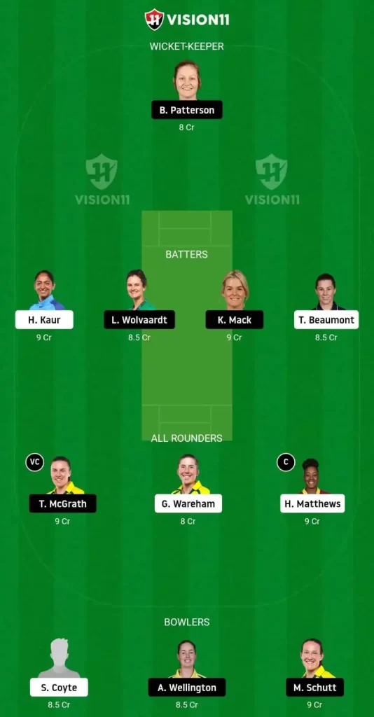 AS W vs MR W Dream11 Prediction