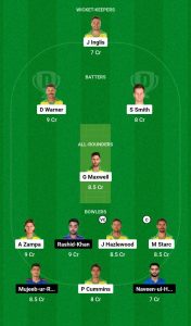 AUS vs AFG Grand team