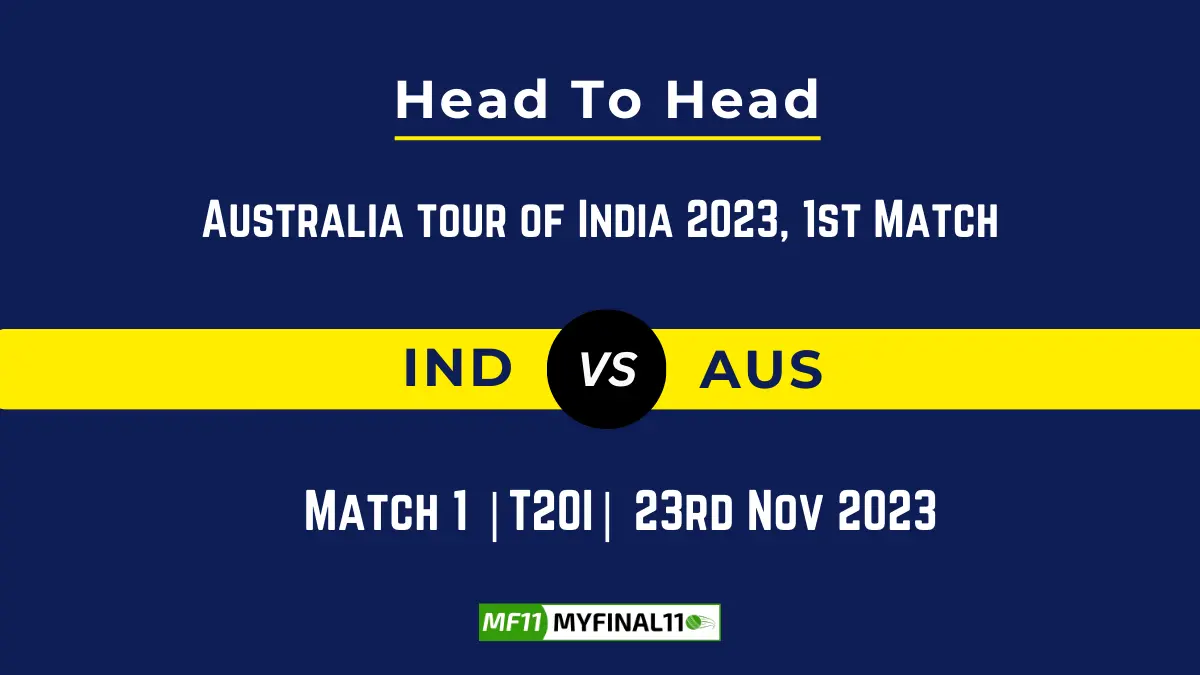 IND vs AUS Head to Head: Top Batsmen & Top Bowler, player records, and player head to head records for 1st Match of Australia tour of India 2023
