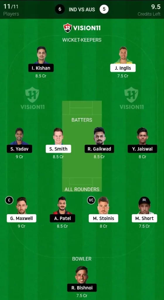 IND vs AUS Dream11 Prediction Fantasy Expert Cricket Team: Australia tour of India 2023