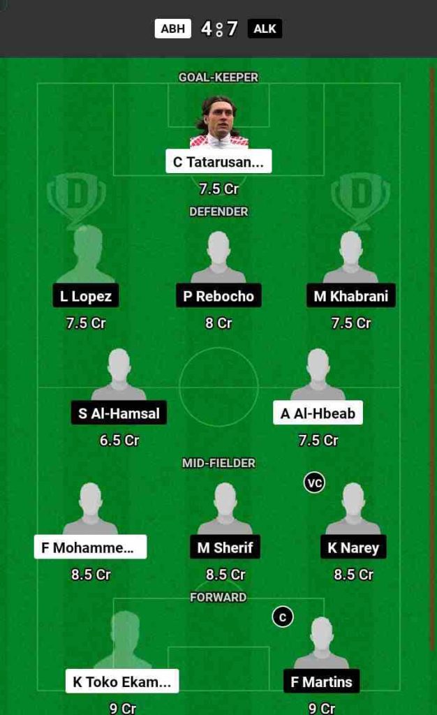 ABH vs ALK Dream11 Prediction Today Football Match.