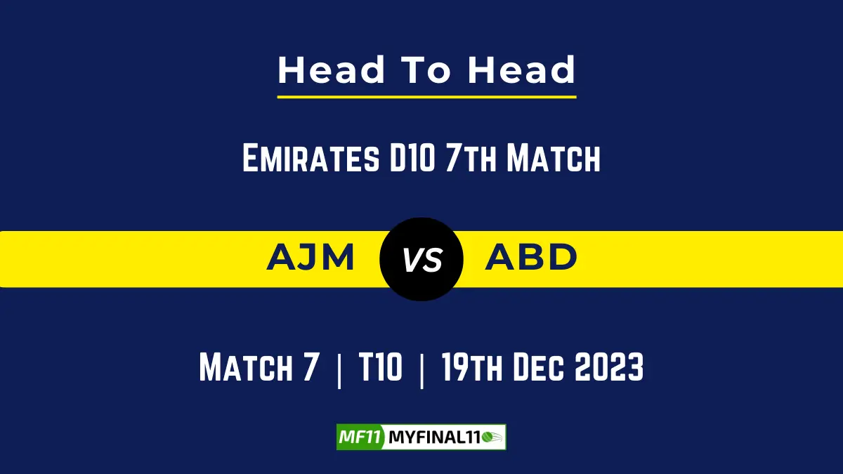 “AJM vs ABD Head to Head, player records, and player Battle, Top Batsmen & Top Bowler records for 7th T10 of Emirates D10 2023 [19th Dec 2023]” is locked Manish Tambe is currently editing AJM vs ABD Head to Head, player records, and player Battle, Top Batsmen & Top Bowler records for 7th T10 of Emirates D10 2023