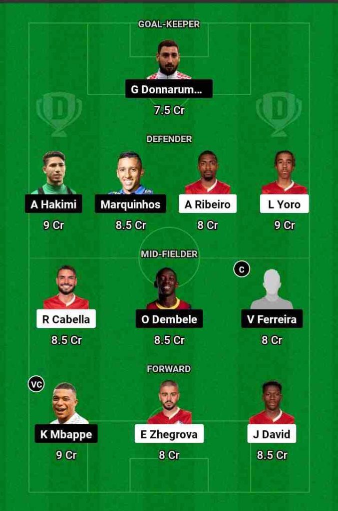 LIL vs PSG Dream11 Prediction Today Football Match.