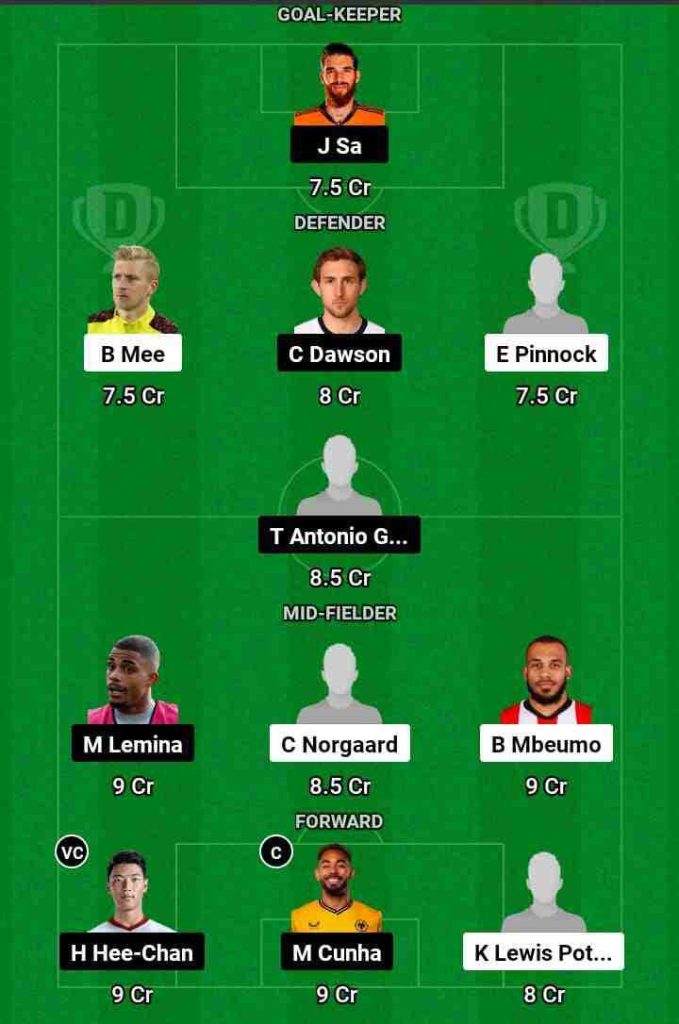 BRE vs WOL Dream11 Prediction Today Football Match.