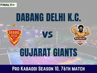 DEL vs GUJ Dream11 Prediction Today Kabaddi Match, Dabang Delhi K.C. vs Gujarat Giants Today's Kabaddi Matches Prediction, Probable Starting