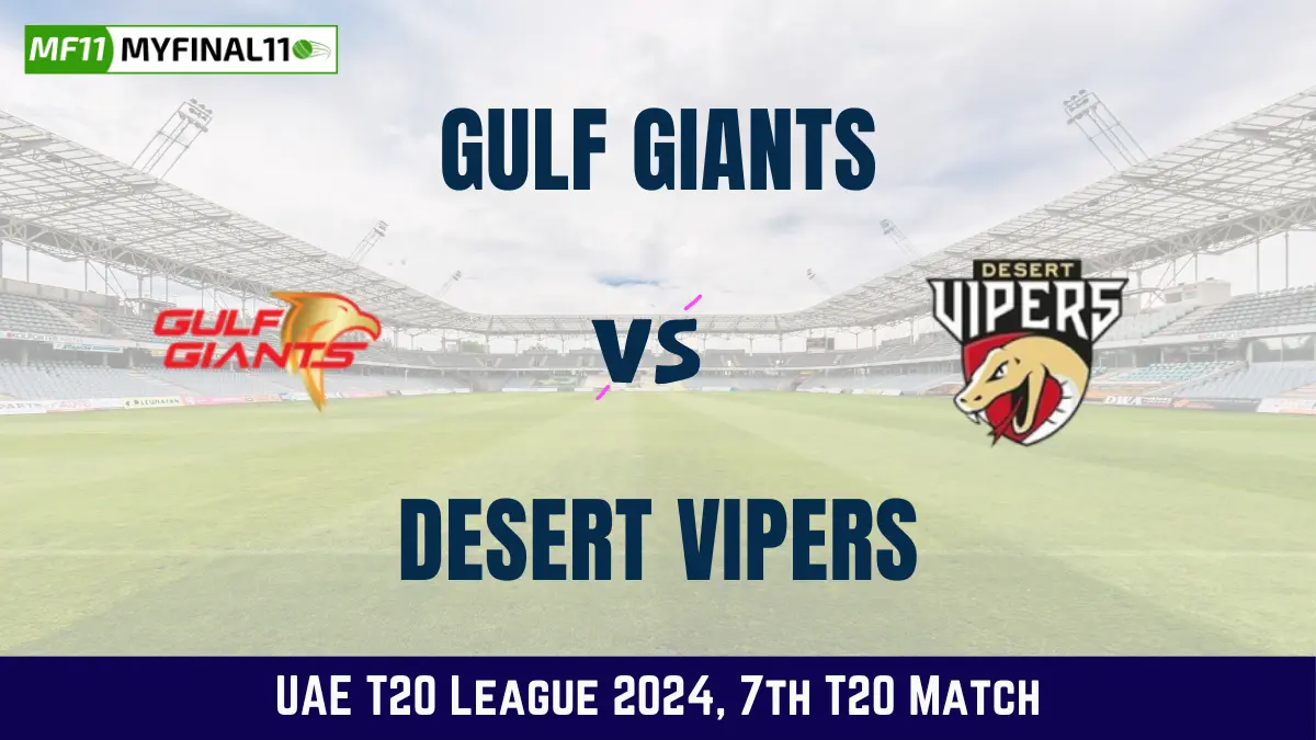 GUL vs VIP Live Score, 7th Match UAE T20 League 2024 Gulf Giants vs Desert Vipers Live Cricket