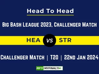 HEA vs STR Head to Head, player records, and player Battle, Top Batsmen & Top Bowlers records for Challenger Match of BBL [22nd Jan 2024]
