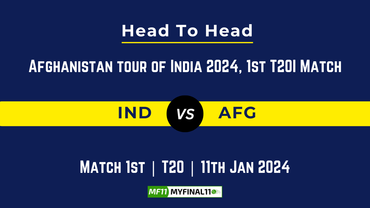 IND vs AFG Head to Head, player records, and player Battle, Top Batsmen & Top Bowlers records for 1st T20I Match of Afghanistan tour of India 2024 [11th Jan 2024]