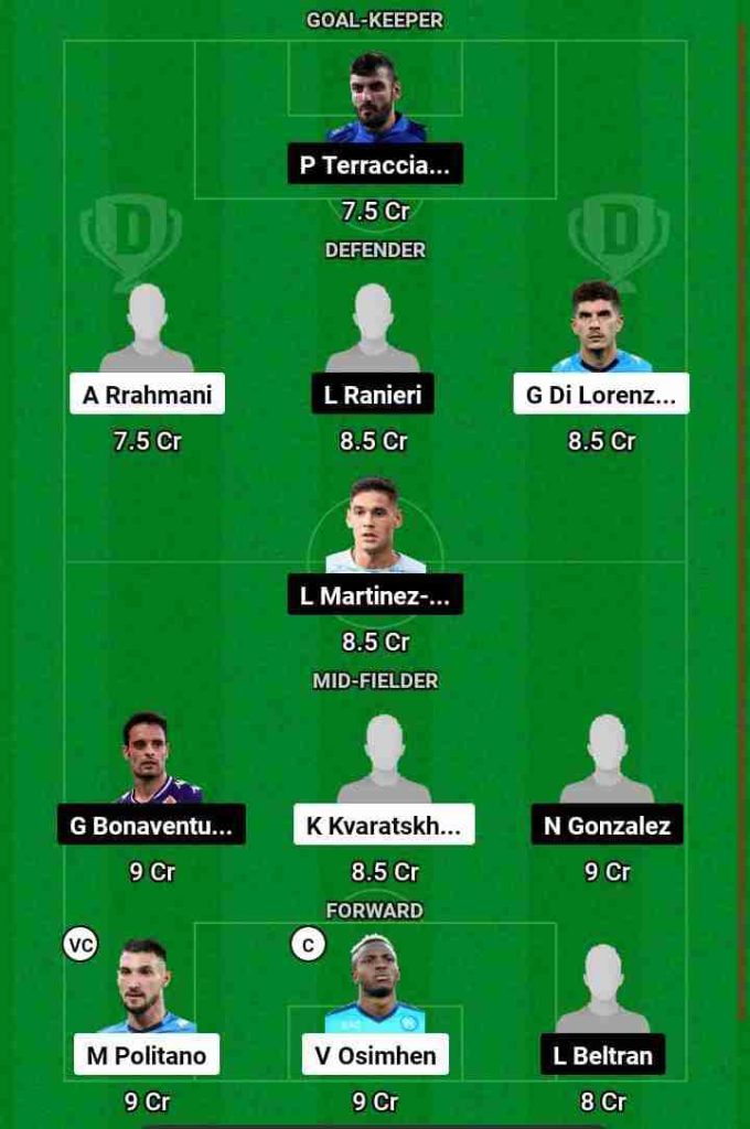 NAP vs FIO Dream11 Prediction Today Football Match.