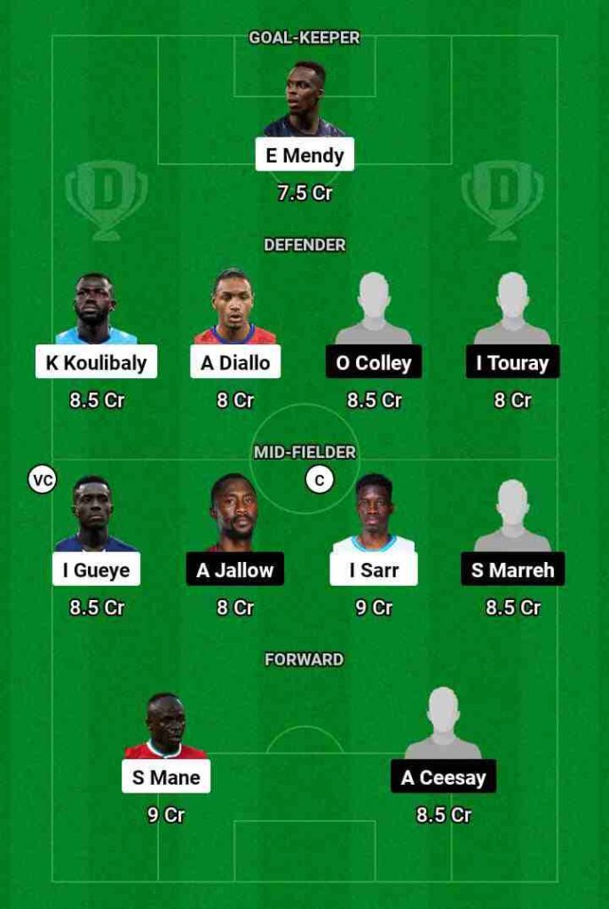 SEN vs GAM Dream11 Prediction Today Football Match.