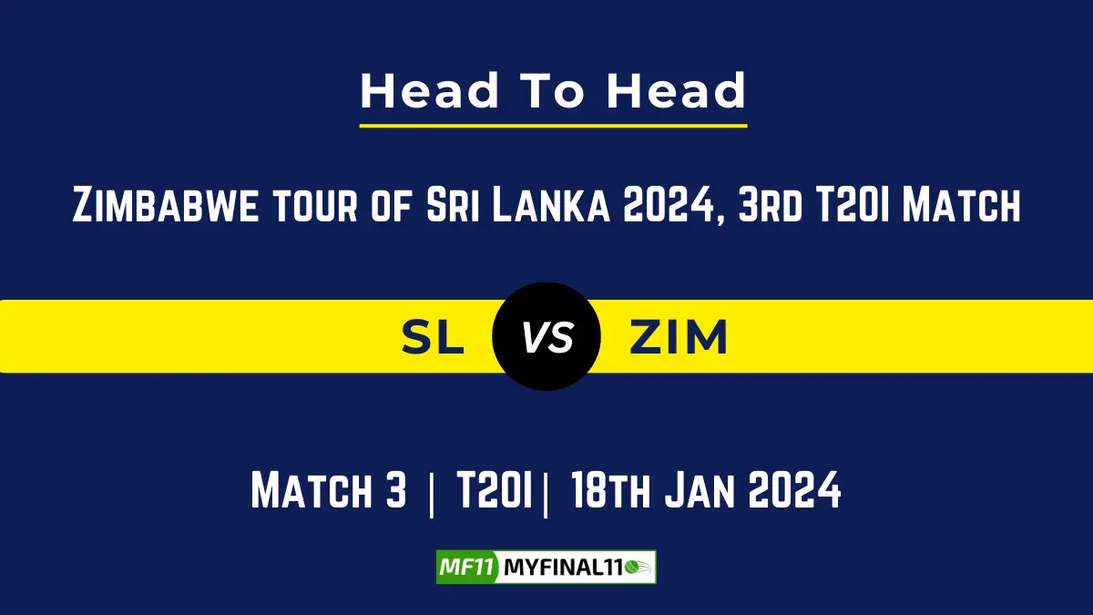 SL vs ZIM Head to Head, player records SL vs ZIM stats, and player Battle, Top Batsmen & Bowler records for 3rd T20I Match of Zimbabwe tour of Sri Lanka 2024