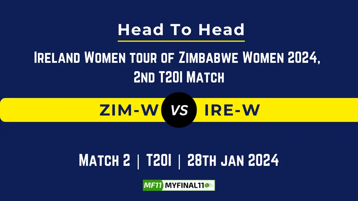 ZM-W vs IR-W Head to Head, player records ZM-W vs IR-W stats, and player Battle, Top Batsmen & Bowler records for 2nd T20I match of Ireland Women tour of Zimbabwe Women 2024