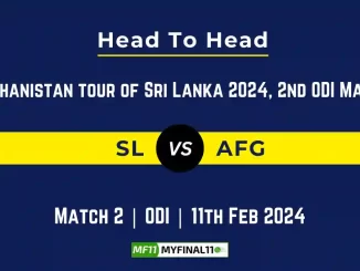 SL vs AFG Head to Head, SL vs AFG player records, SL vs AFG player Battle, and SL vs AFG Player Stats, SL vs AFG Top Batsmen & Top Bowlers records for the Upcoming Afghanistan tour of Sri Lanka 2024, 2nd ODI Match, which will see Sri Lanka taking on Afghanistan, in this article, we will check out the player statistics, Furthermore, Top Batsmen and top Bowlers, player records, and player records, including their head-to-head records