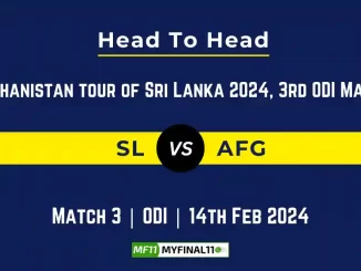 SL vs AFG Head to Head, SL vs AFG player records, SL vs AFG player Battle, and SL vs AFG Player Stats, SL vs AFG Top Batsmen & Top Bowlers records for the Upcoming Afghanistan tour of Sri Lanka 2024, 3rd ODI Match, which will see Sri Lanka taking on Afghanistan, in this article, we will check out the player statistics, Furthermore, Top Batsmen and top Bowlers, player records, and player records, including their head-to-head records