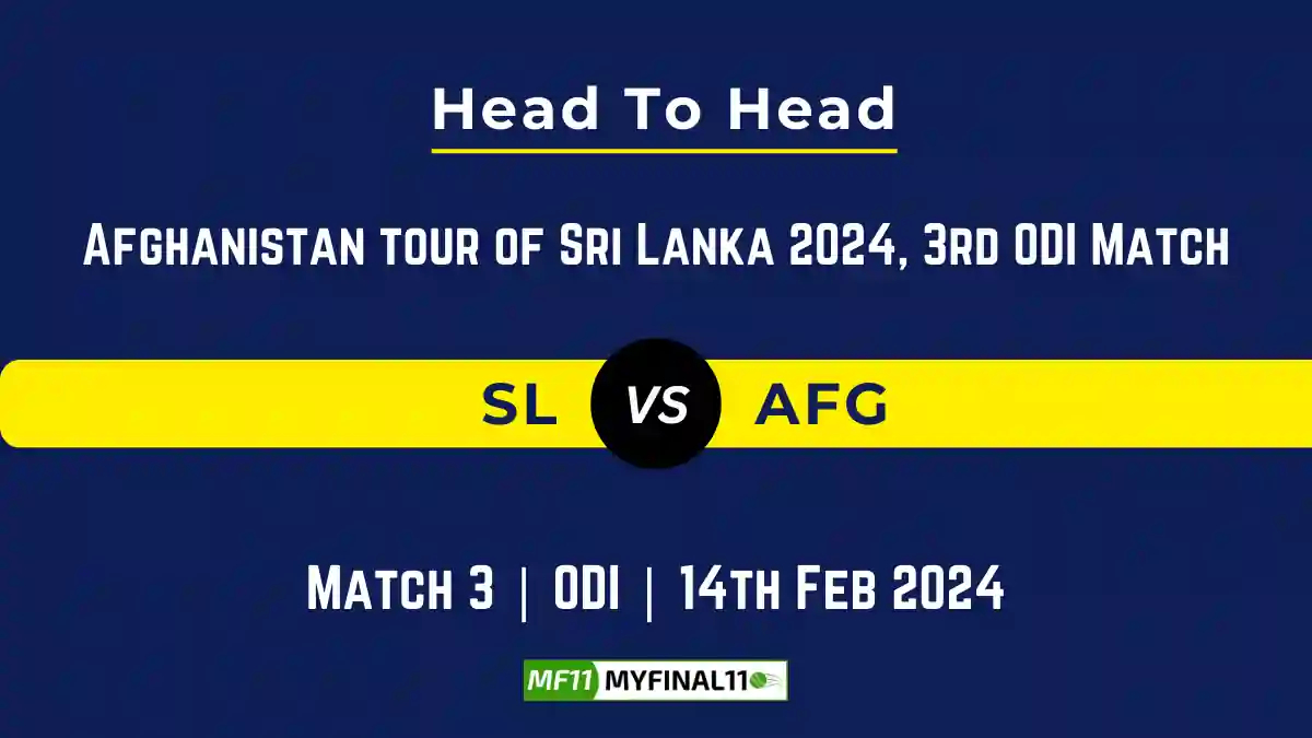 SL vs AFG 3rd ODI Head to Head, player records, and player Battle, Top