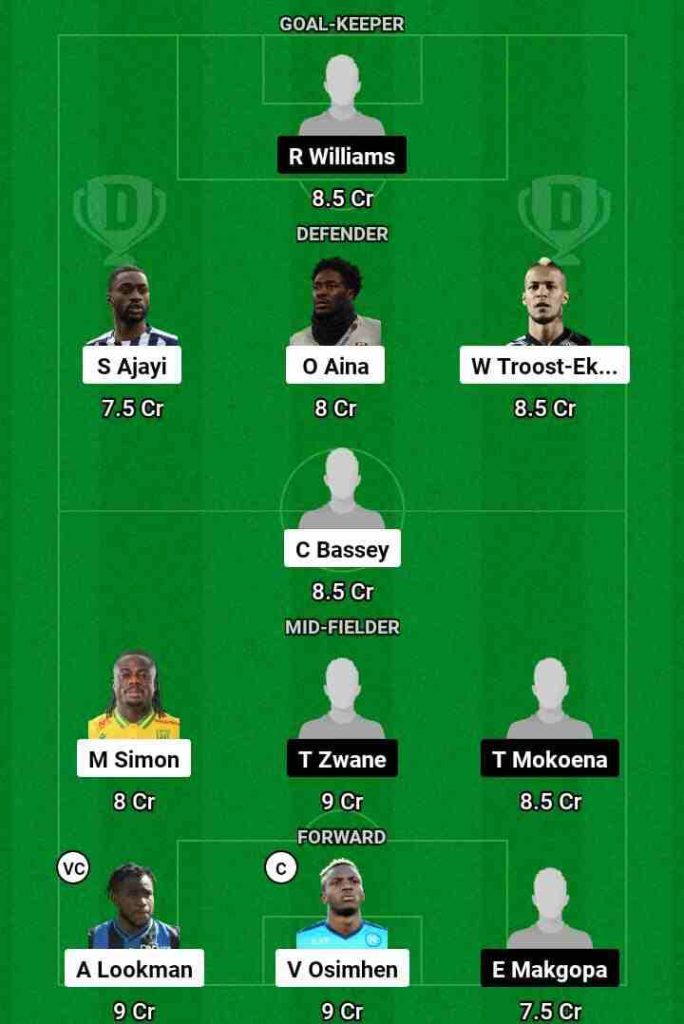 NGA vs SA Dream11 Prediction Today Football Match.