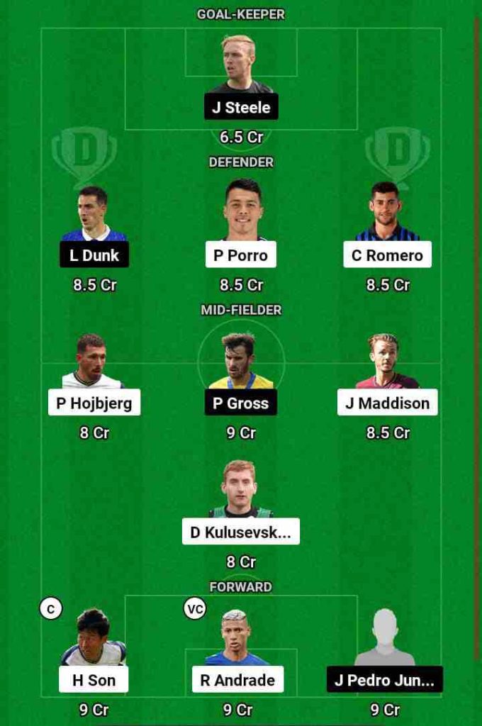 TOT vs BHA Dream11 Prediction Today Football Match.