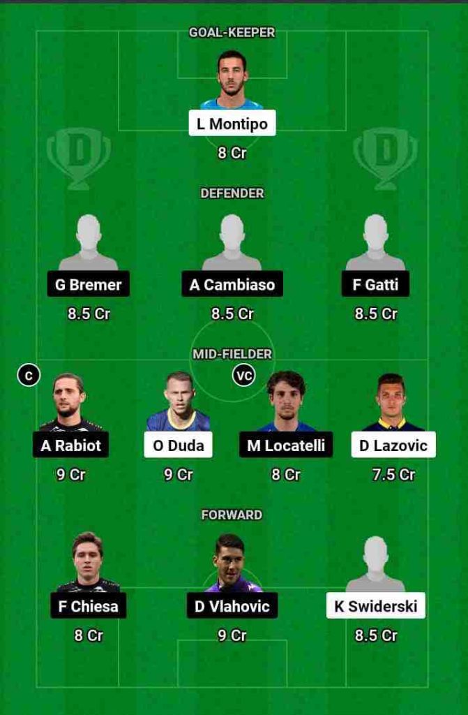 VER vs JUV Dream11 Prediction Today Football Match.