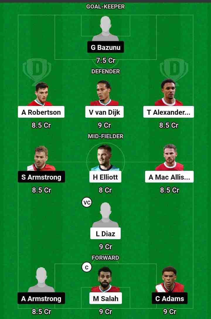 LIV vs SOU  Dream11 Prediction Today Football Match.