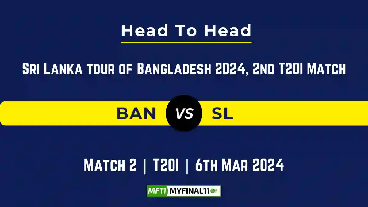 BAN vs SL Head to Head, BAN vs SL player records, BAN vs SL player Battle, and BAN vs SL Player Stats, BAN vs SL Top Batsmen & Top Bowlers records for the Upcoming Sri Lanka tour of Bangladesh 2024, 2nd T20I Match, which will see Bangladesh taking on Sri Lanka, in this article, we will check out the player statistics, Furthermore, Top Batsmen and top Bowlers, player records, and player records, including their head-to-head records