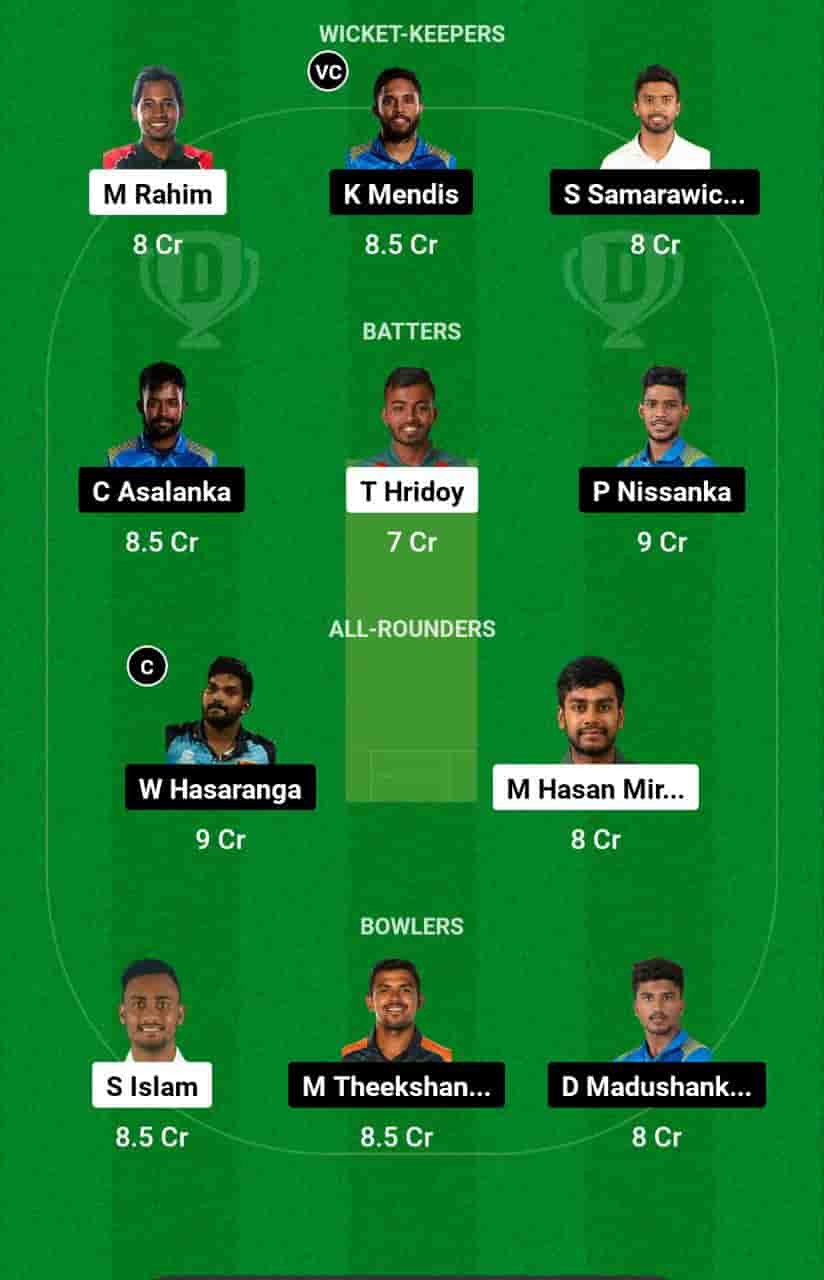 BAN vs SL Dream11 Prediction