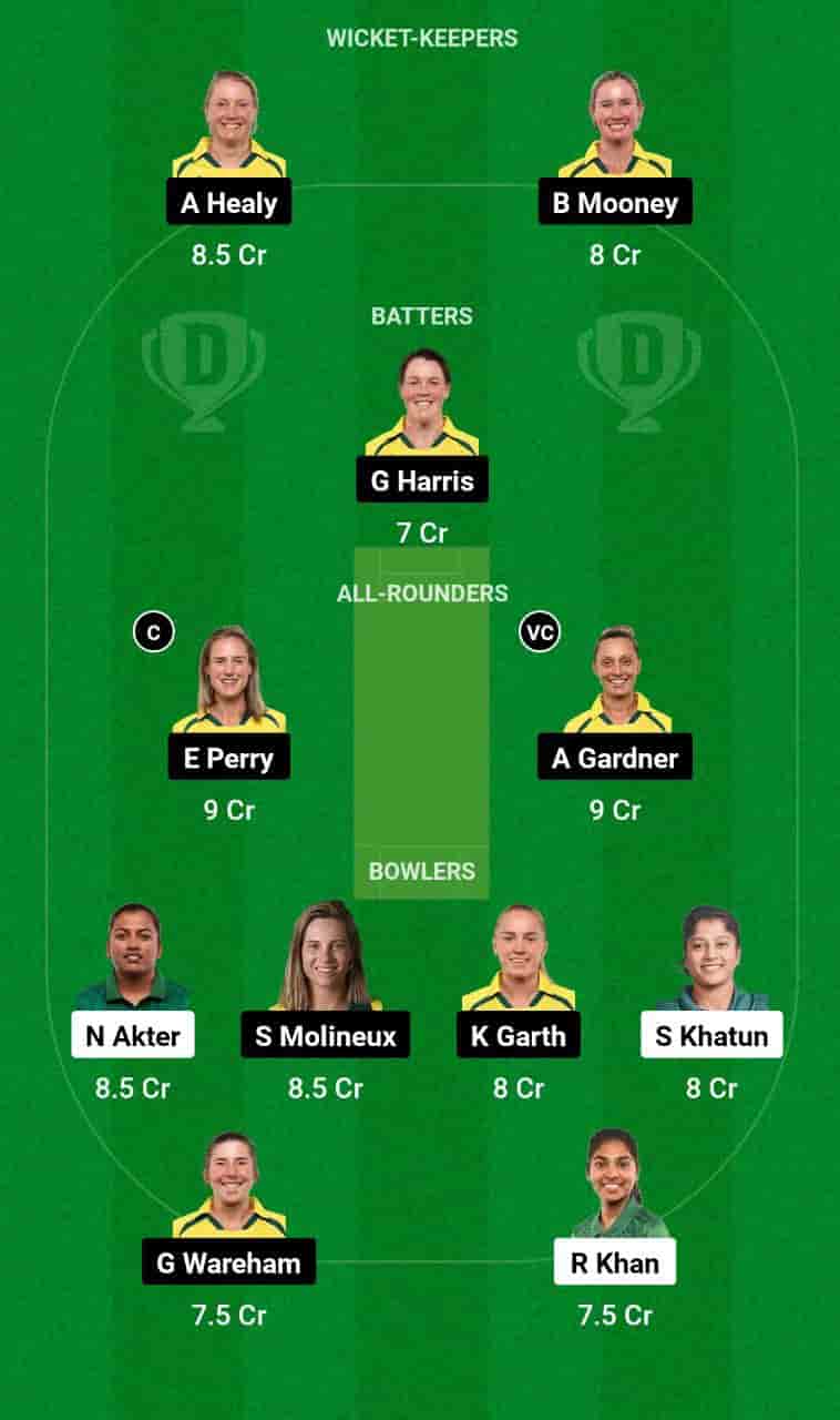 BD-W vs AU-W Dream11 Prediction Today 1st T20I Match of the Australia Women's tour of Bangladesh 2024. This match will be hosted at Shere Bangla National Stadium, Mirpur, Dhaka, scheduled for 31st Mar 2024, at 11:30 AM. Bangladesh Women (BD-W) vs Australia Women (AU-W) match In-depth match analysis & Fantasy Cricket Tips. Get venue stats for the Shere Bangla National Stadium, Mirpur, Dhaka pitch report.