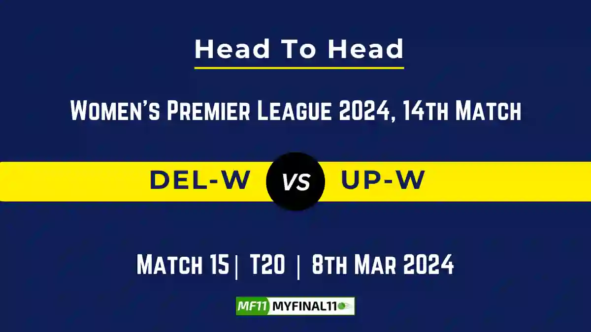 DEL-W vs UP-W Head to Head, DEL-W vs UP-W player records, DEL-W vs UP-W player Battle, and DEL-W vs UP-W Player Stats, DEL-W vs UP-W Top Batters & Top Bowlers records for the Upcoming Women's Premier League 2024, 15th Match, which will see Delhi Capitals Women taking on UP Warriorz, in this article, we will check out the player statistics, Furthermore, Top Batters and top Bowlers, player records, and player records, including their head-to-head records