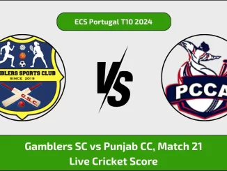 GAM vs PNJ Live Score, ECS Portugal T10, 21st Match: Gamblers SC vs Punjab CC Live Cricket Score [28th March 2024]