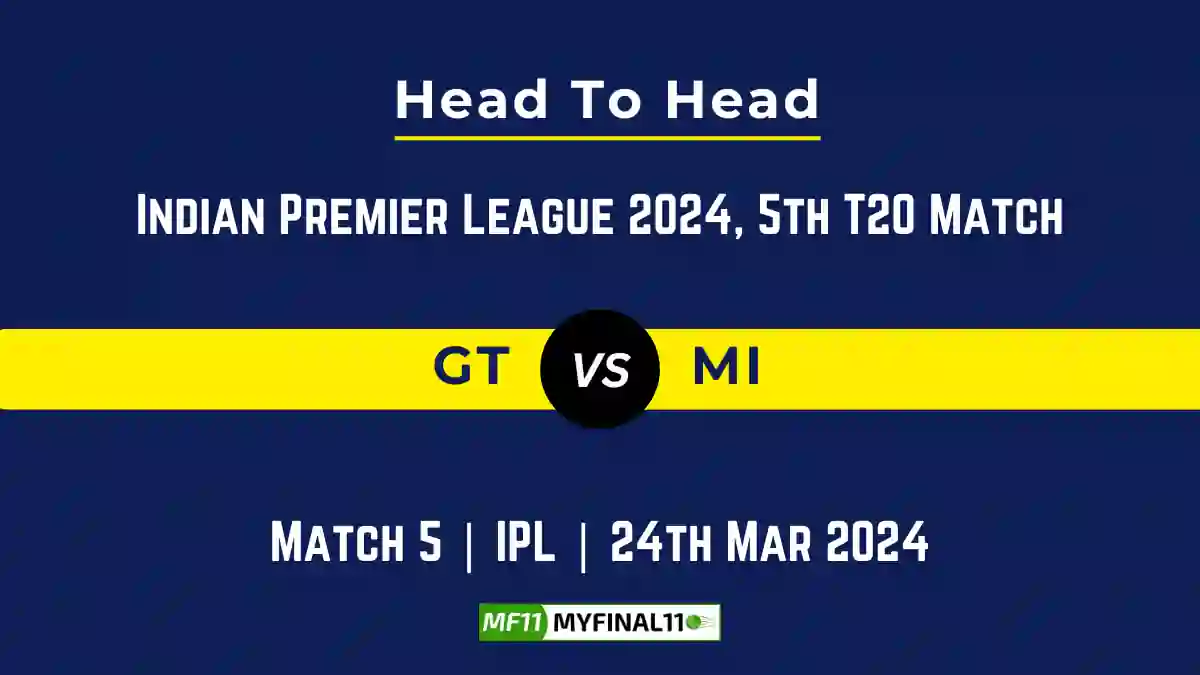GT vs MI Head to Head, GT vs MI player records, GT vs MI player Battle, and GT vs MI Player Stats, GT vs MI Top Batsmen & Top Bowlers records for the Upcoming Indian Premier League 2024 (IPL), 5th T20 Match, which will see Gujarat Titans taking on Mumbai Indians, in this article, we will check out the player statistics, Furthermore, Top Batsmen and top Bowlers, player records, and player records, including their head-to-head records