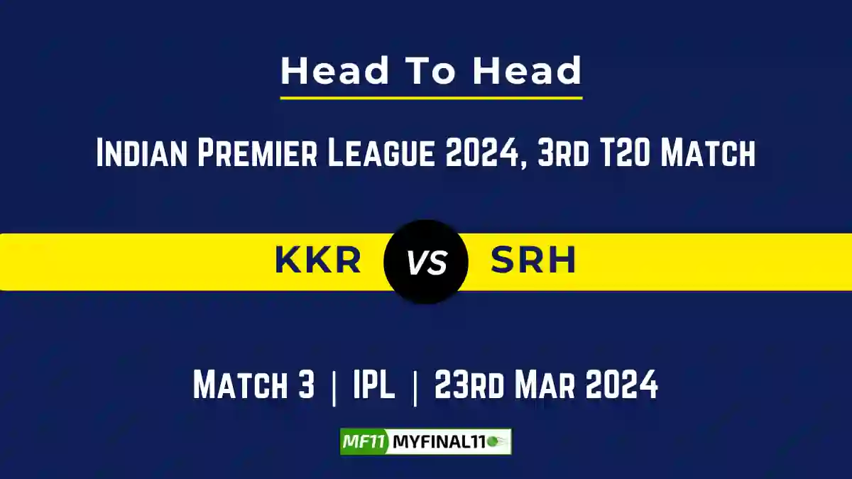 KKR vs SRH Head to Head, KKR vs SRH player records, KKR vs SRH player Battle, and KKR vs SRH Player Stats, KKR vs SRH Top Batsmen & Top Bowlers records for the Upcoming Indian Premier League 2024 (IPL), 3rd T20 Match, which will see Kolkata Knight Riders taking on Sunrisers Hyderabad, in this article, we will check out the player statistics, Furthermore, Top Batsmen and top Bowlers, player records, and player records, including their head-to-head records