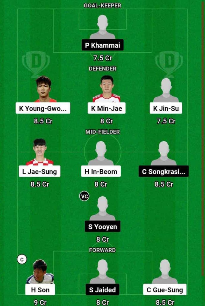 KOR vs THL  Dream11 Prediction Today Football Match.