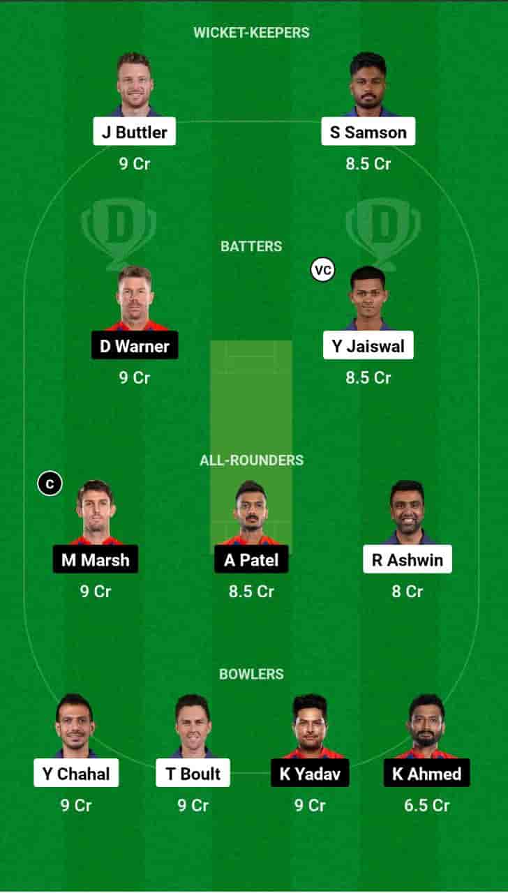 RR vs DC Dream11 Prediction Today 9th T20 Match of the Indian Premier League 2024 (IPL). This match will be hosted at the Sawai Mansingh Stadium, Jaipur, scheduled for the 28th of March 2024, at 07:30 PM IST. Rajasthan Royals (RR) vs Delhi Capitals (DC) match In-depth match analysis & Fantasy Cricket Tips. Get Venue Stats of the Sawai Mansingh Stadium, Jaipur pitch report