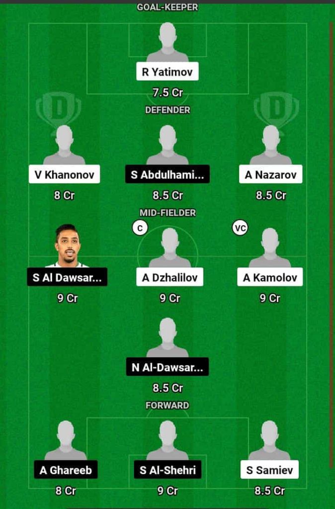 TAJ vs SAU  Dream11 Prediction Today Football Match.