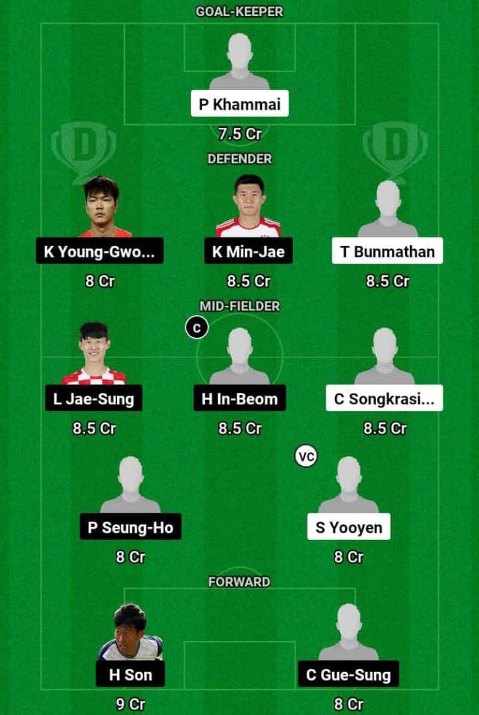 THL vs KOR  Dream11 Prediction Today Football Match.