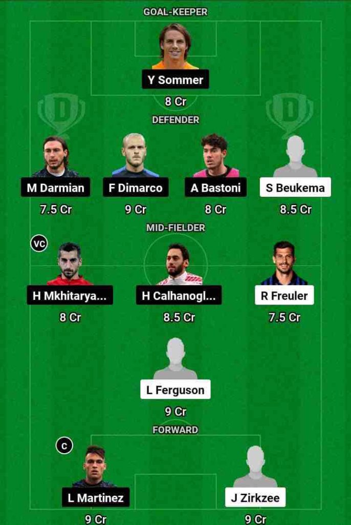 BOG vs INT  Dream11 Prediction Today Football Match.