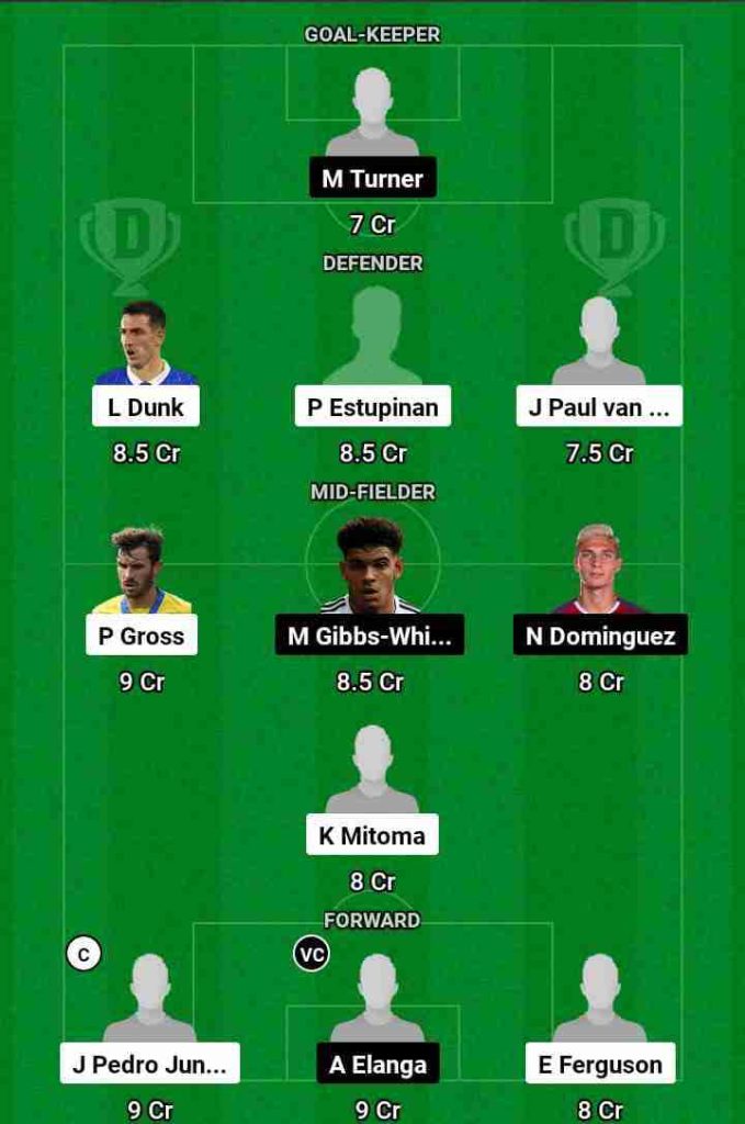 BHA vs NOT  Dream11 Prediction Today Football Match.