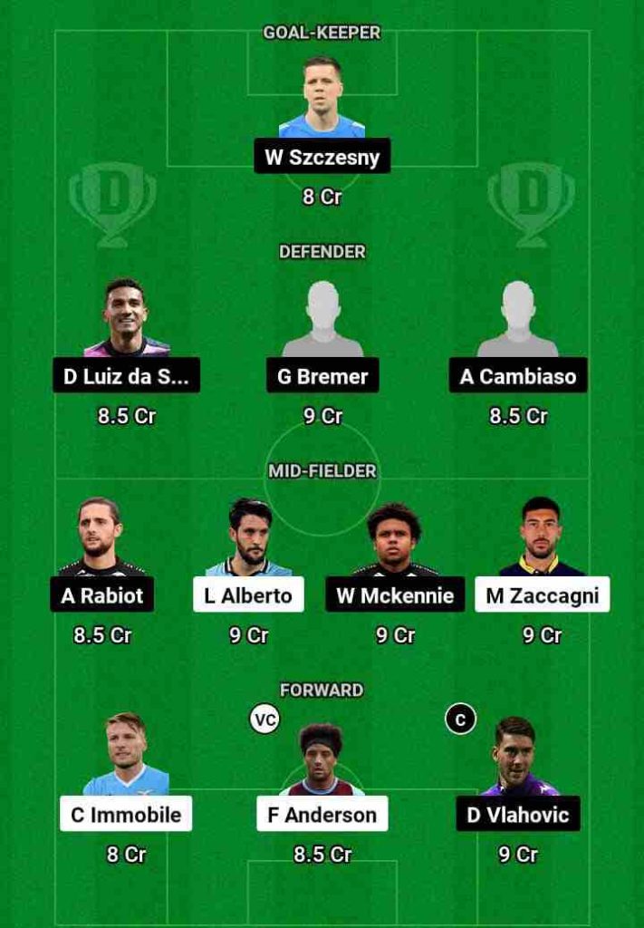 LAZ vs JUV Dream11 Prediction Today Football Match.