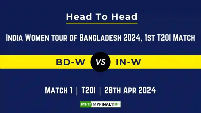 BD-W vs IN-W Head to Head, BD-W vs IN-W player records, BD-W vs IN-W player Battle, and BD-W vs IN-W Player Stats, BD-W vs IN-W Top Batsmen & Top Bowlers records for the upcoming match of the India Women tour of Bangladesh 2024, 1st T20I Match, which will see Bangladesh Women taking on India Women, in this article, we will check out the player statistics, Furthermore, Top Batsmen and top Bowlers, player records, and player records, including their head-to-head records.