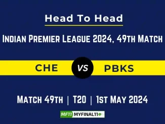 IPL 2024: CHE vs PBKS Head to Head, player records, and player Battle [1st May 2024]
