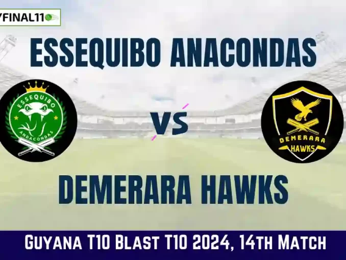 EQA vs DEMH Dream11 Prediction & Player Stats, 14th T10 Match, Guyana T10 Blast, 2024