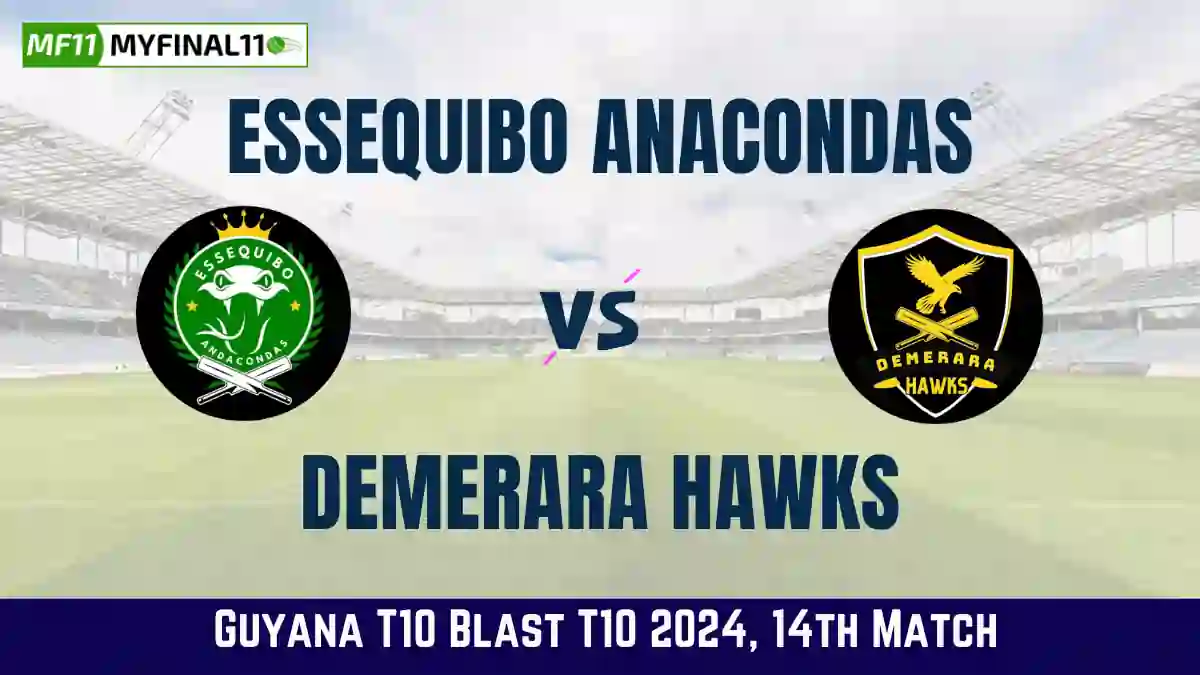 EQA vs DEMH Dream11 Prediction & Player Stats, 14th T10 Match, Guyana T10 Blast, 2024