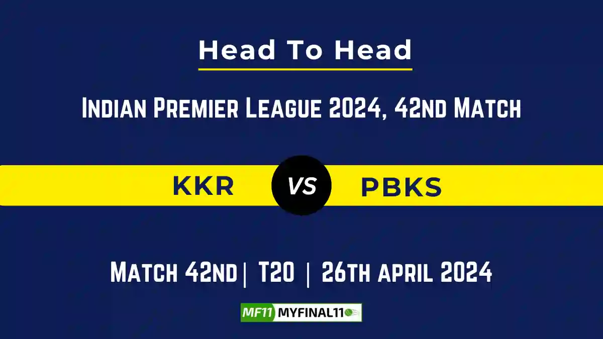 KKR vs PBKS Player Battle, Head to Head, Player Records Stats IPL 2024