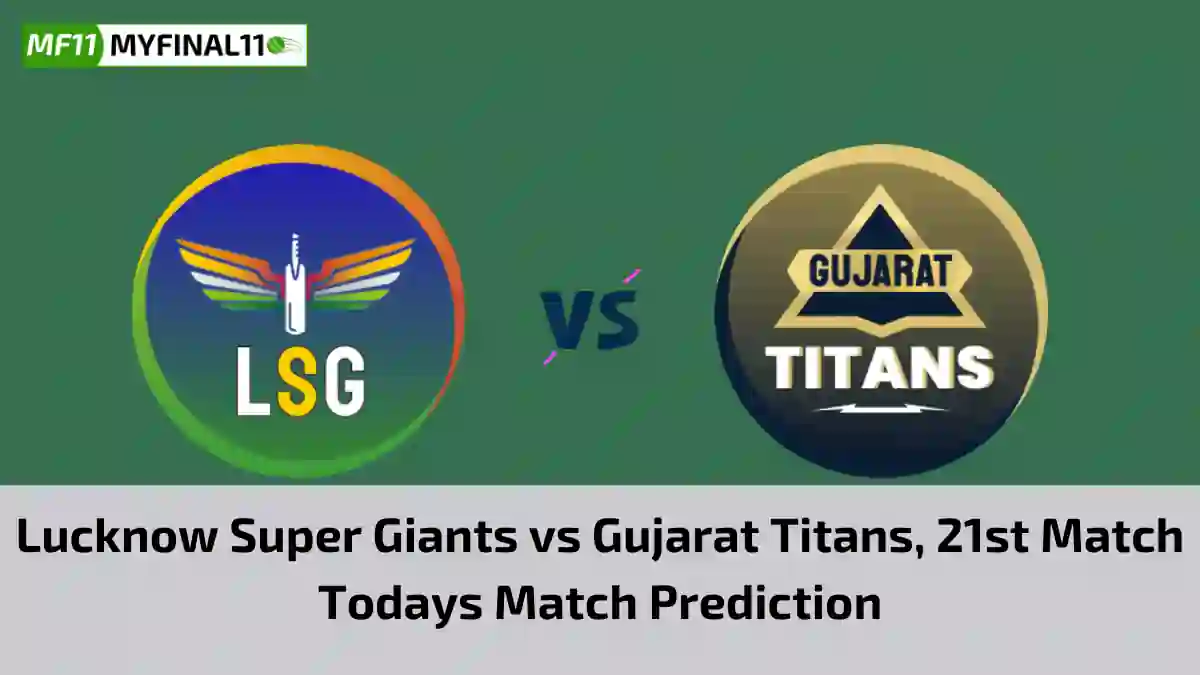 Lucknow Super Giants (LSG) and Gujarat Titans (GT) will face off in their next match. Who will win the 21st T20 Match of the Indian Premier League 2024? Find out in the LSG vs GT Today Match Prediction. The cricket match between Lucknow Super Giants and Gujarat Titans will be held on Sunday, April 7th, at the Venue Bharat Ratna Shri Atal Bihari Vajpayee Ekana Cricket Stadium, Lucknow