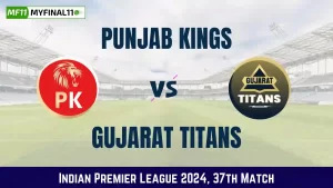 Punjab Kings (PBKS) and Gujarat Titans (GT) will play the 37th T20 match of the Indian Premier League 2024 (IPL) on April 21st, 2024, at 7:30 PM IST, at the Maharaja Yadavindra Singh International Cricket Stadium, Mullanpur, Mohali, Chandigarh. PBKS has lost five matches and won two games in the tournament, and GT has lost four matches and won three games in the tournament.