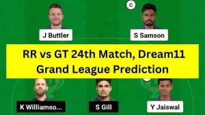 RR vs GT 24th Match, Dream11 Grand League Prediction