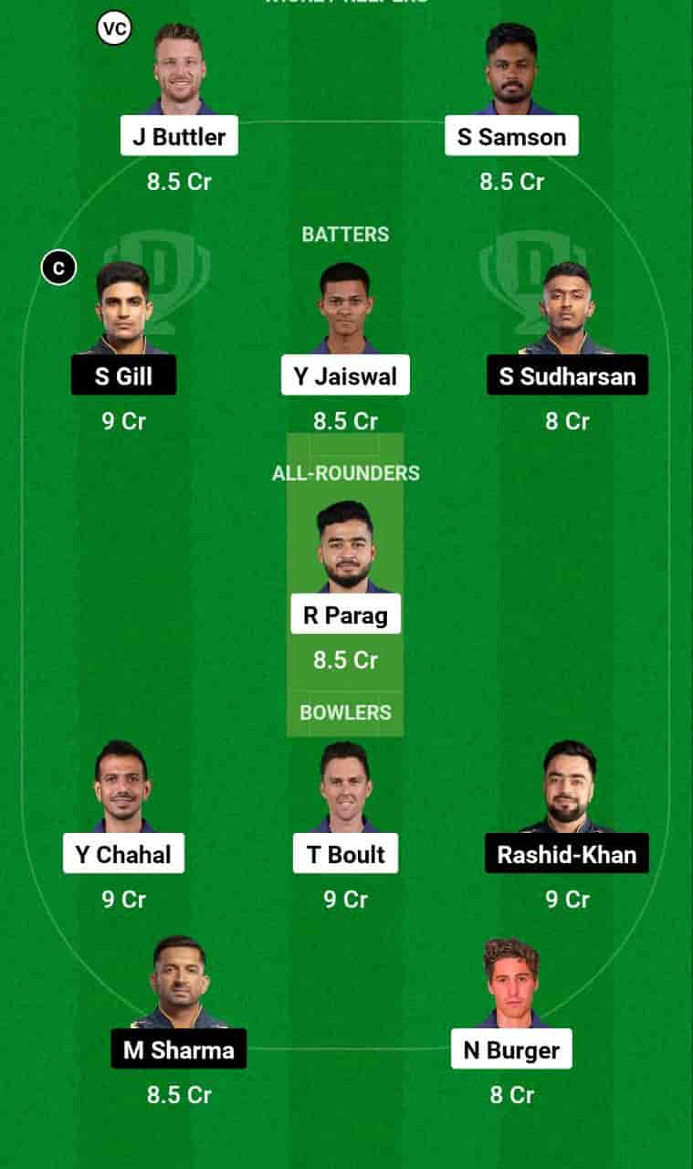 RR vs GT Dream11 Prediction Today is the 24th T20 Match of the Indian Premier League 2024 (IPL). This match will be hosted at the Sawai Mansingh Stadium, Jaipur, scheduled for the 10th of April 2024, at 07:30 PM IST. Rajasthan Royals (RR) vs Gujarat Titans (GT) match In-depth match analysis & Fantasy Cricket Tips. Get Venue Stats of the Sawai Mansingh Stadium, Jaipur pitch report