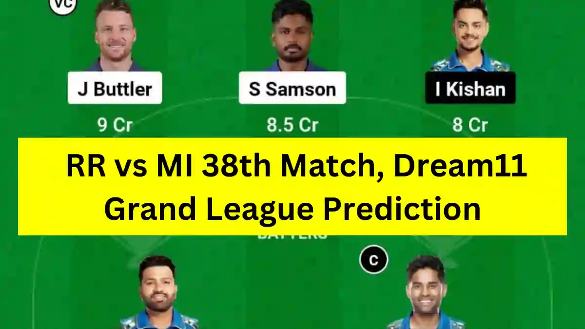 RR vs MI 38th Match, Dream11 Grand League Prediction